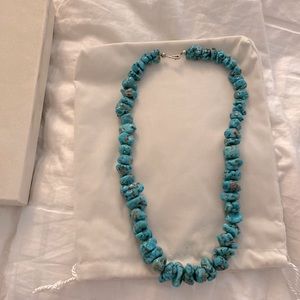 Turquoise chunk neckless